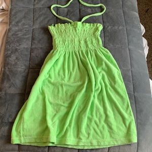 Lime green swimsuit cover-up